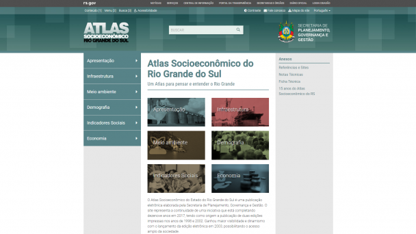 Capa do site Atlas Socioeconômico